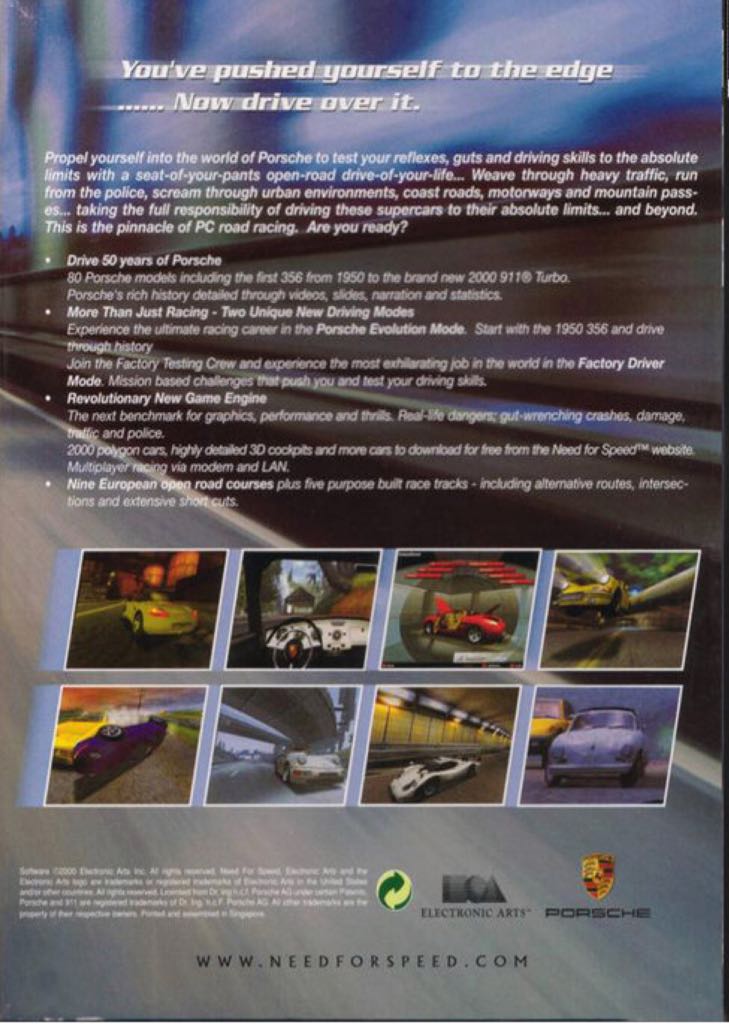 Need For Speed Porsche - PC (Electronic Arts/EA Games - 1) video game collectible [Barcode 5030930027179] - Main Image 2
