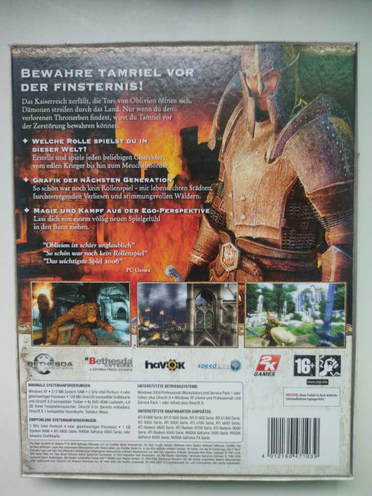 The Elder Scrolls IV - Oblivion - PC (Bethesda - 1) video game collectible [Barcode 4012160471039] - Main Image 2