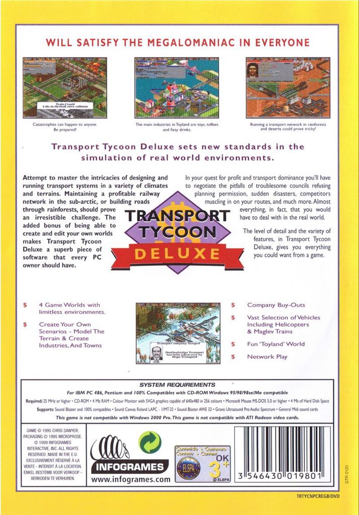 Transport Tycoon Deluxe - PC (Microprose Software - 1) video game collectible [Barcode 3546430019801] - Main Image 2