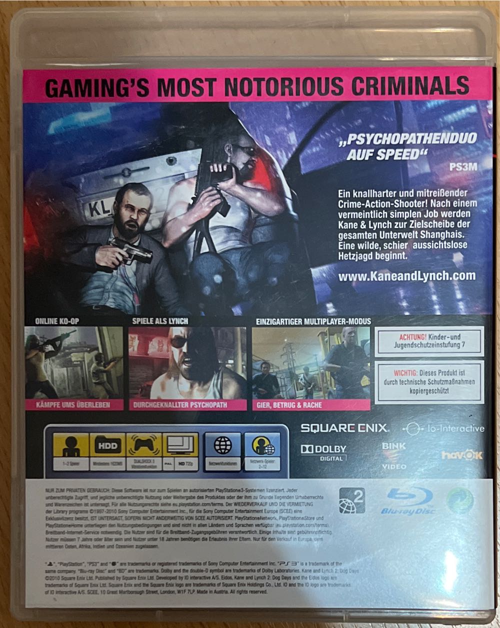 Kane & Lynch 2: Dog Days - Sony PlayStation 3 (PS3) video game collectible [Barcode 092200007477] - Main Image 2