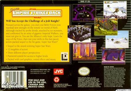 Super Star Wars The Empire Strikes Back - Nintendo Super Nintendo Entertainment System (SNES) video game collectible - Main Image 2