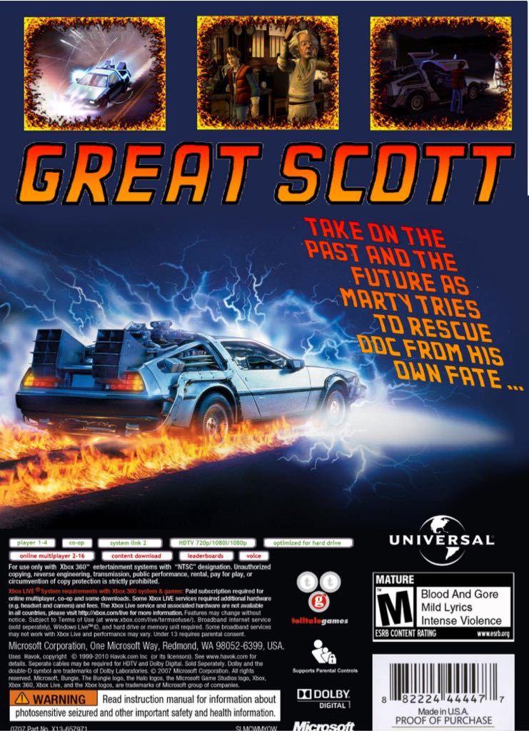 Back To The Future: The Game - Microsoft Xbox 360 (Telltale Games - 1) video game collectible - Main Image 2