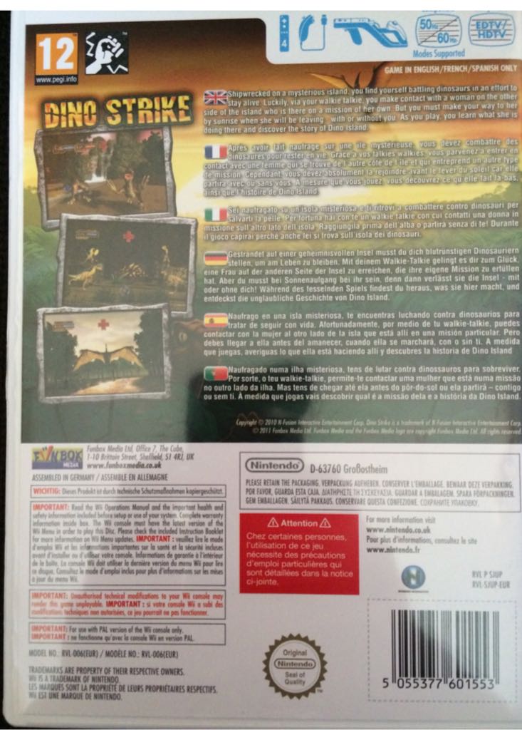 Dino Strike - Nintendo Wii (Funbox Media - 1-4) video game collectible [Barcode 5055377601553] - Main Image 2