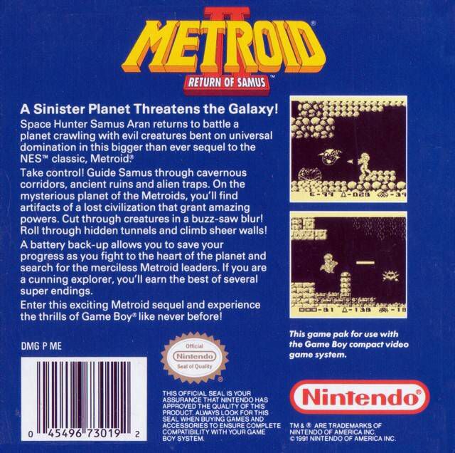 Metroid 2: Return Of Samus - Nintendo Game Boy (Nintendo - 1) video game collectible - Main Image 2
