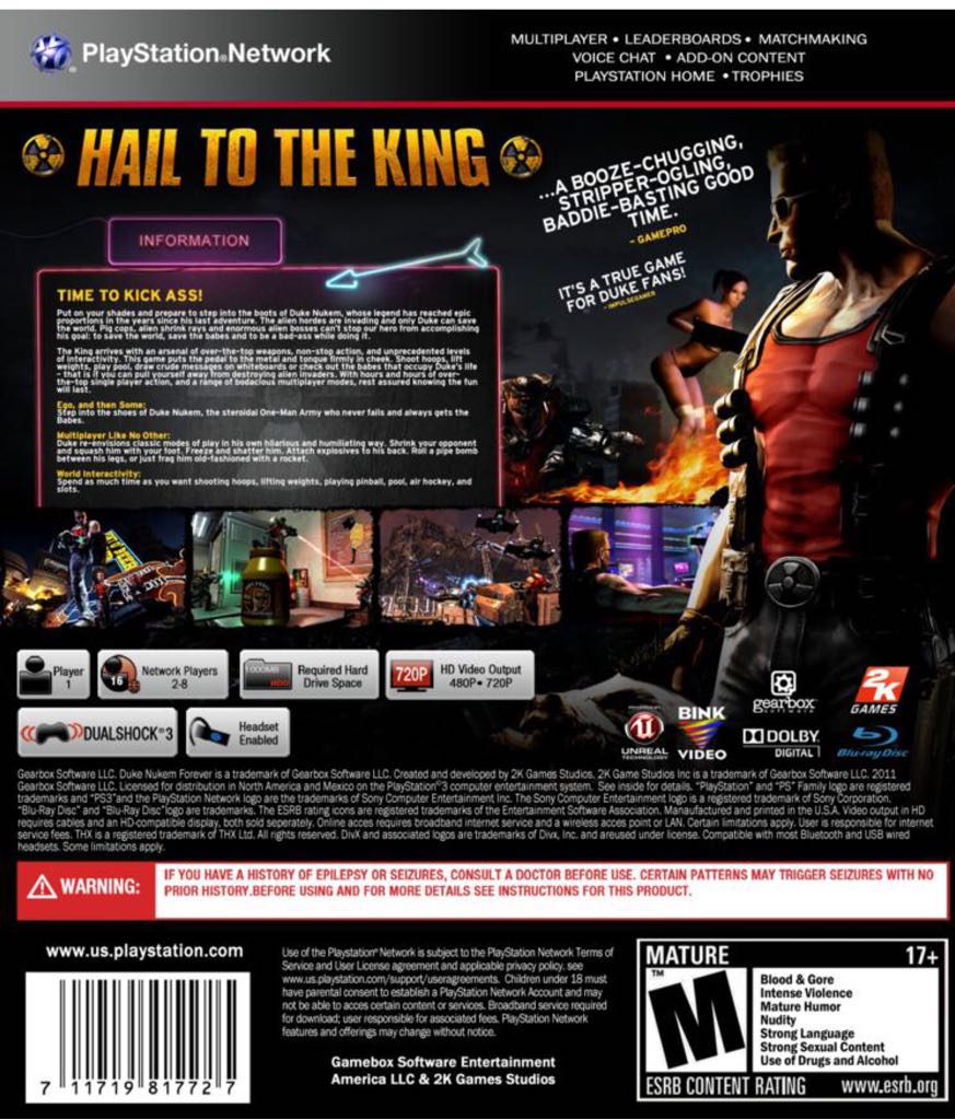 (PS4) Duke Nukem Forever - Sony PlayStation Network (PSN) (2K Games) video game collectible [Barcode 4571304473112] - Main Image 2