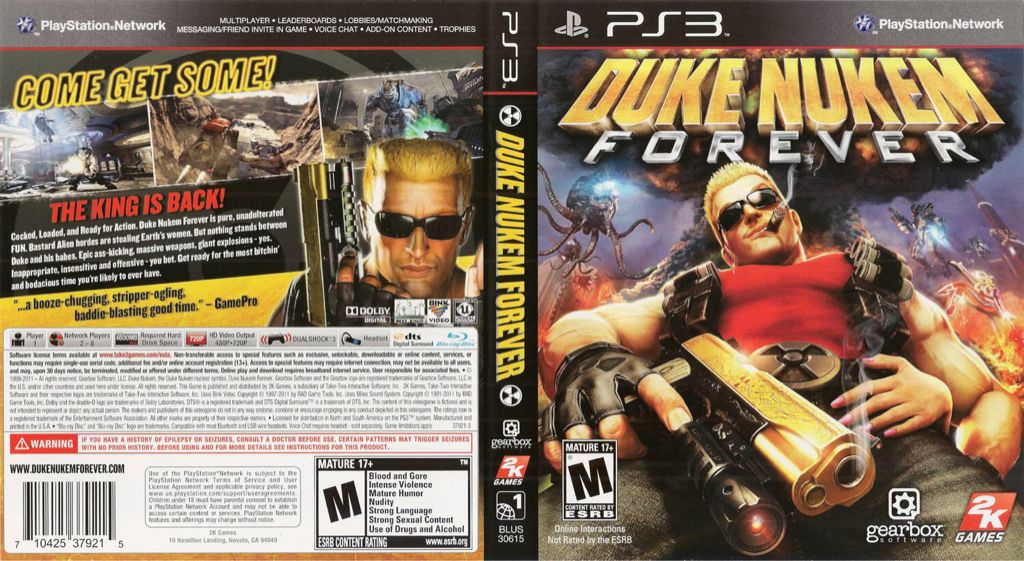 Duke Nukem Forever - Sony PlayStation 3 (PS3) (2K Games - 1) video game collectible [Barcode 5026555405928] - Main Image 2