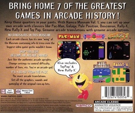 Namco Museum Vol. 1 - Sony PlayStation (Bandai Namco - 1-2) video game collectible - Main Image 2