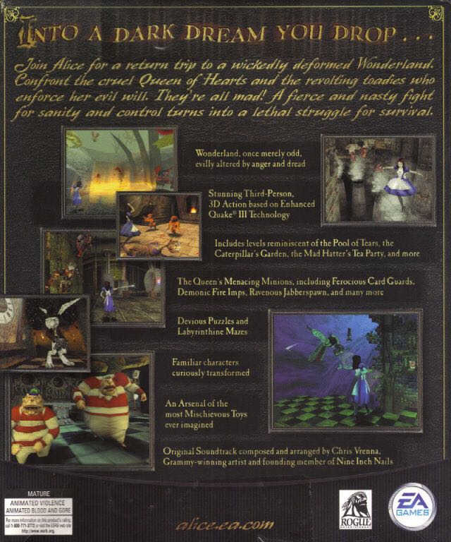 American McGee’s Alice - PC ((EA) Electronic Arts - 1) video game collectible [Barcode 5037999006411] - Main Image 2