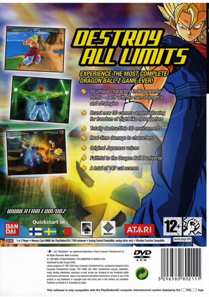 Dragon Ball Z Budokai Tenkaichi - Sony PlayStation 2 (PS2) (Atari - 2) video game collectible [Barcode 290510202111] - Main Image 2