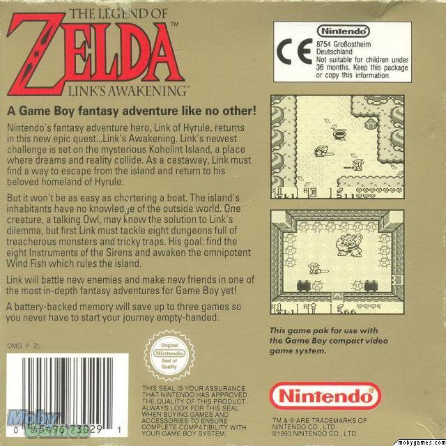 The Legend of Zelda: Link’s Awakening (Cart Only) - Nintendo Game Boy (Nintendo - 1) video game collectible [Barcode 045496730291] - Main Image 2