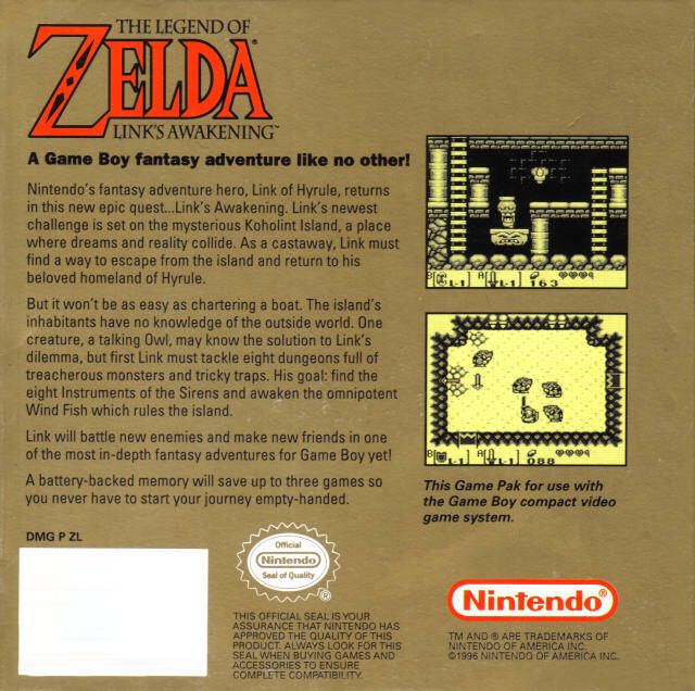 The Legend of Zelda: Link’s Awakening - Nintendo Game Boy (Nintendo - 1) video game collectible - Main Image 2
