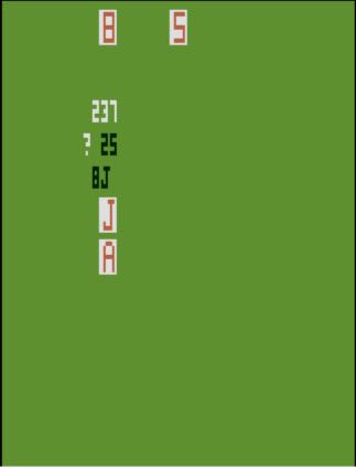 Blackjack - Atari 2600 video game collectible - Main Image 2
