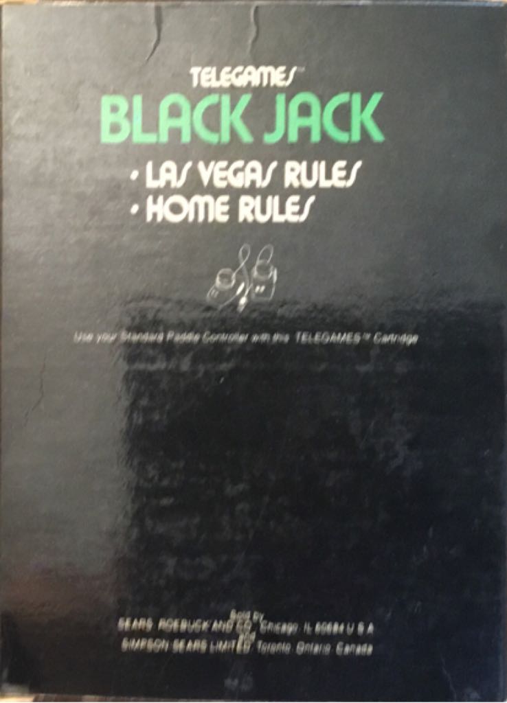 Blackjack - Atari 2600 video game collectible - Main Image 2