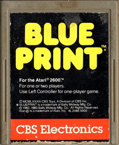 Blueprint - Atari 2600 (CBS Electronics - 1-2) video game collectible - Main Image 3