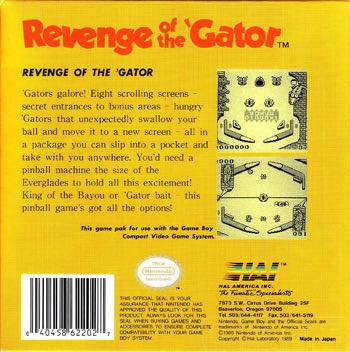 Revenge Of The Gator - Nintendo Game Boy video game collectible - Main Image 2