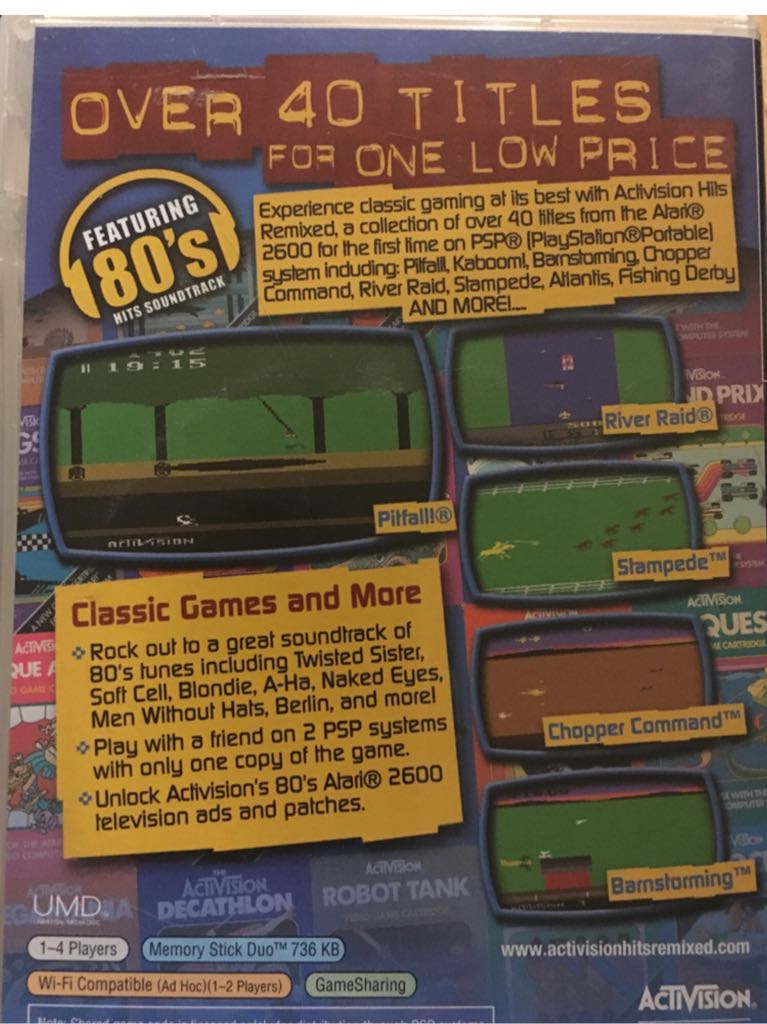 Activision Hits Remixed - Sony PlayStation Portable (PSP) video game collectible [Barcode 5030917040016] - Main Image 2