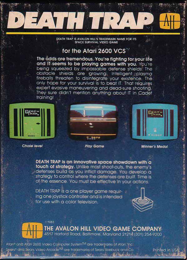 Death Trap - Atari 2600 (Avalon Hill) video game collectible - Main Image 2