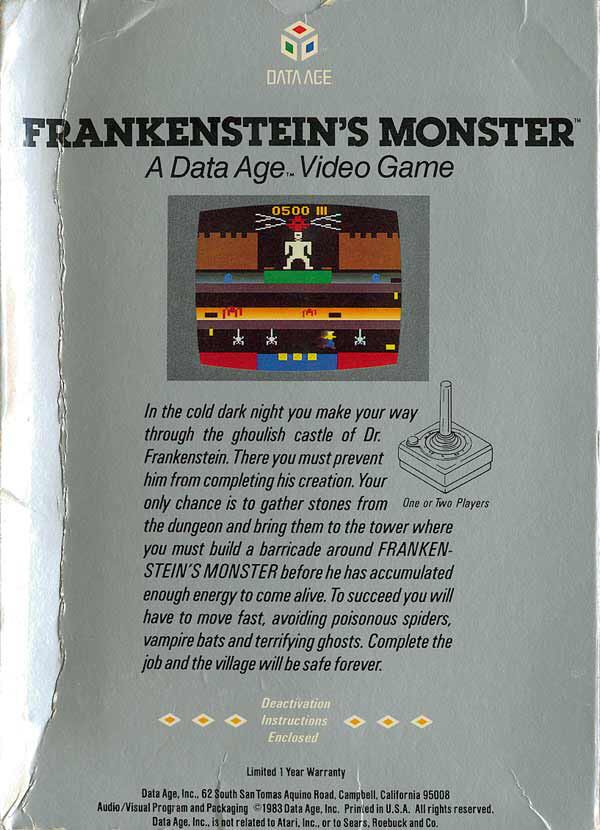 Frankenstein’s Monster - Atari 2600 video game collectible - Main Image 2