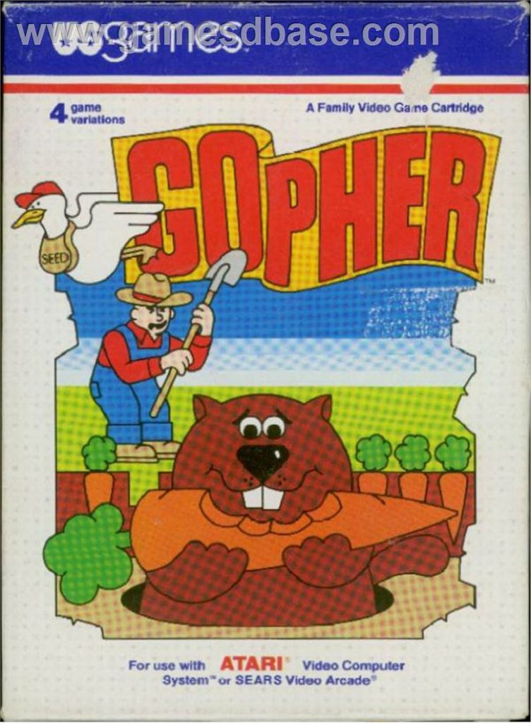 Gopher - Atari 2600 video game collectible - Main Image 1