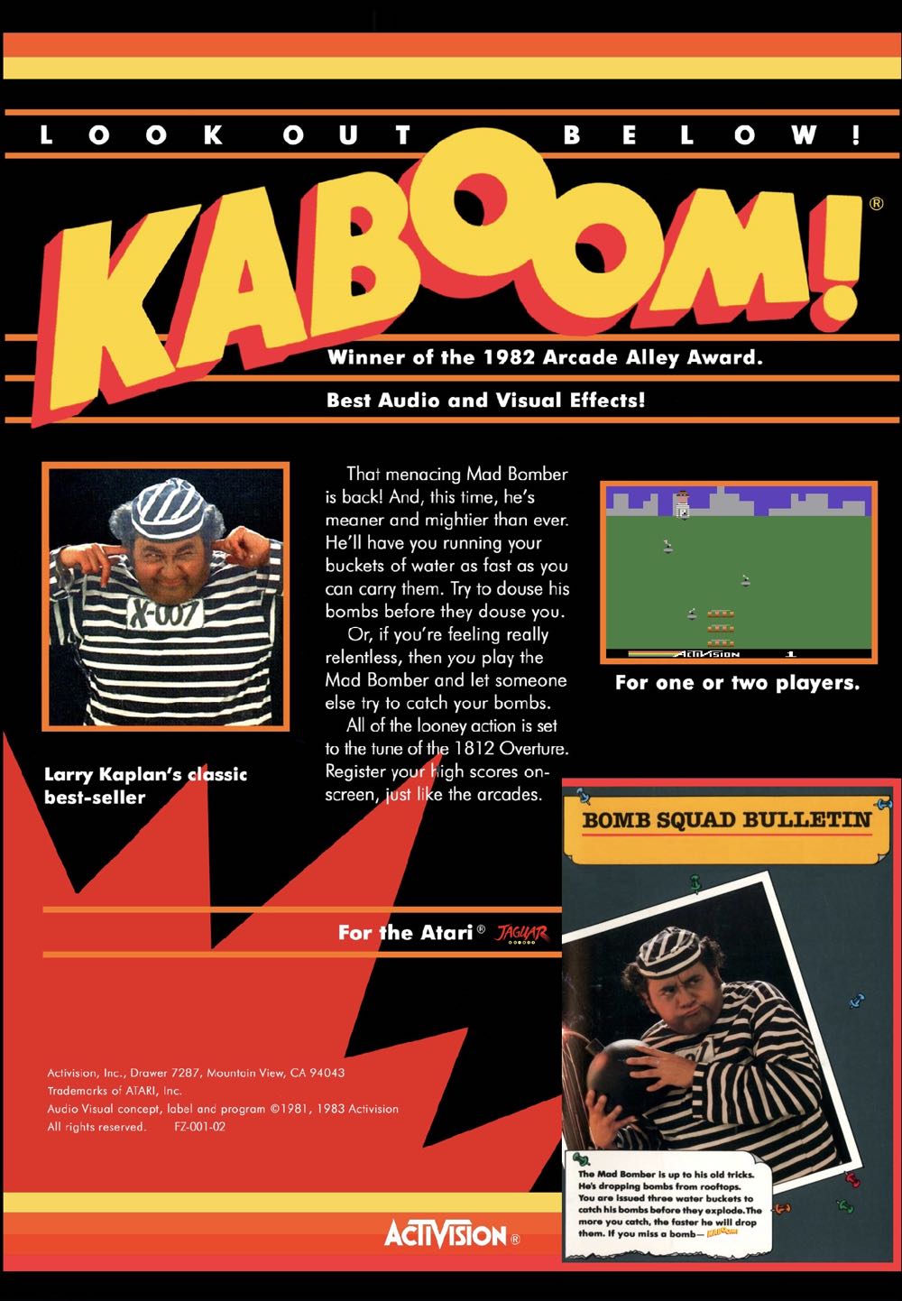 Kaboom! - Atari Jaguar (Activision) video game collectible - Main Image 2