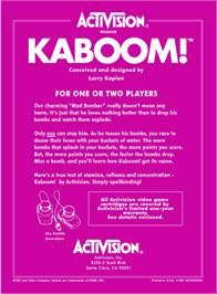 Kaboom! - Atari 2600 video game collectible - Main Image 2