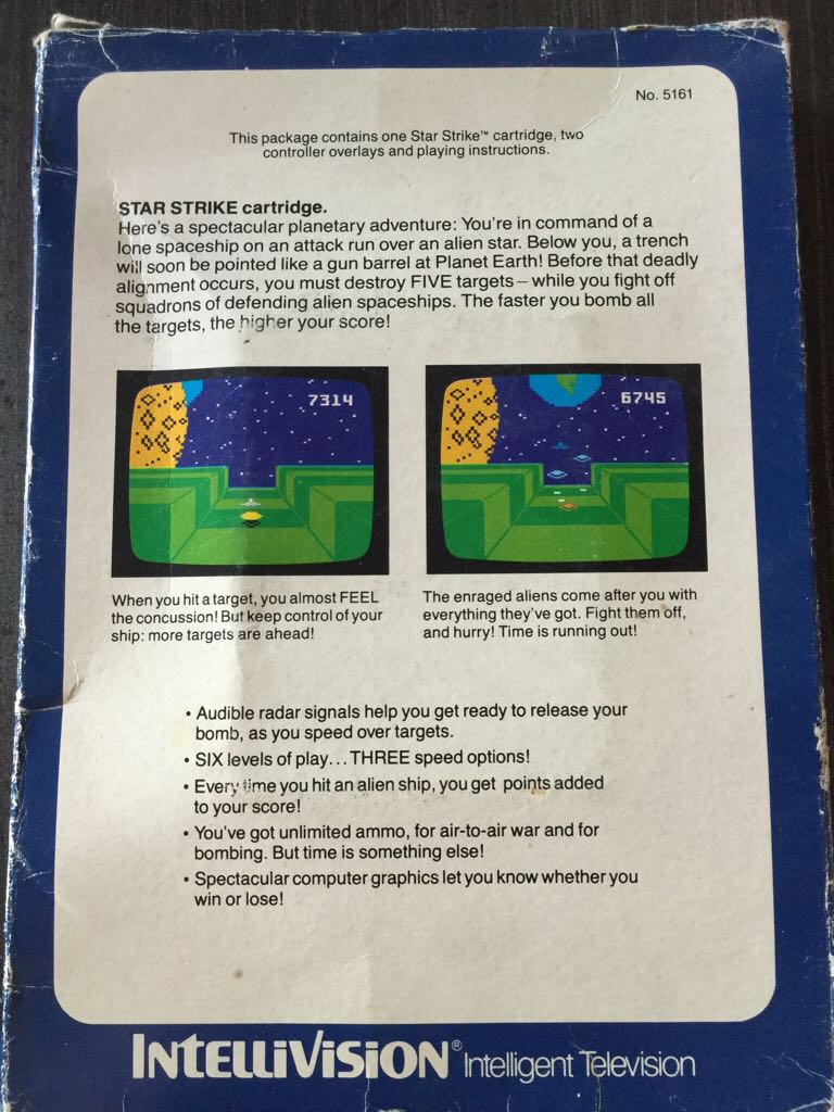 Star Strike - Intellivision video game collectible - Main Image 2