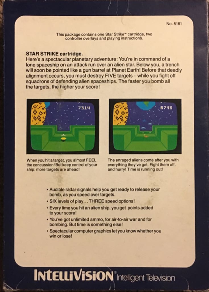 Star Strike - Intellivision (Mattel Electronics) video game collectible - Main Image 2