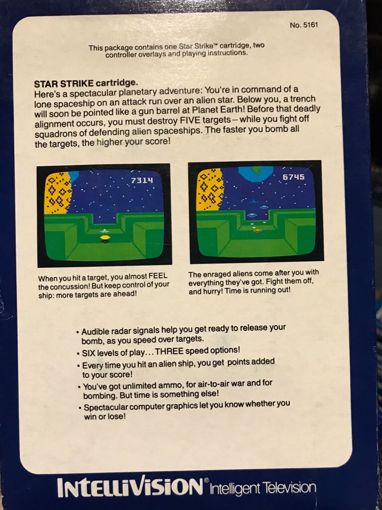Star Strike - Intellivision (Mattel Electronics) video game collectible - Main Image 2