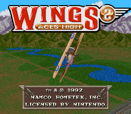 Wings 2: Aces High - Nintendo Super Nintendo Entertainment System (SNES) (Namco - 1) video game collectible [Barcode 6378974020169] - Main Image 2