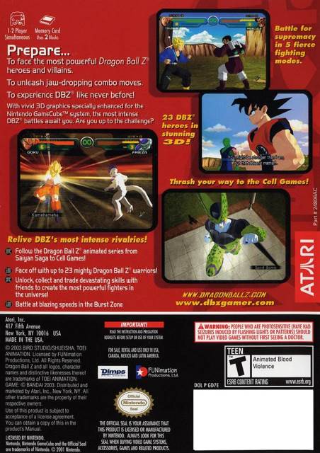 Dragon Ball Z: Budokai - Sony PlayStation 2 (PS2) (Infogrames - 2) video game collectible - Main Image 2