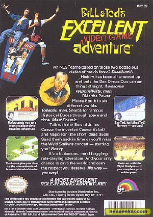 Bill & Ted’s Excellent Video Game Adventure - Nintendo Entertainment System (NES) (LJN Toys - 1) video game collectible - Main Image 2