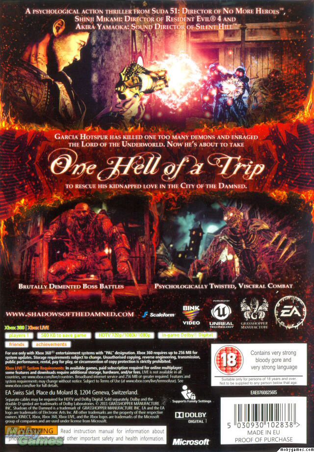 Shadows Of The Damned - Microsoft Xbox 360 (Electronic Arts/EA Games - 1) video game collectible [Barcode 5030930102838] - Main Image 2