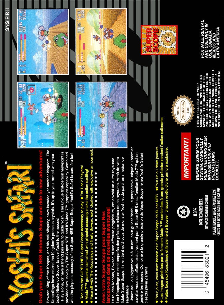 Yoshi’s Safari - Nintendo Super Nintendo Entertainment System (SNES) (Nintendo - 1) video game collectible - Main Image 2