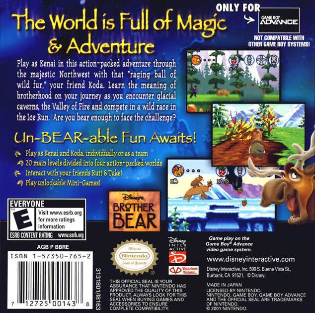 Brother Bear - Nintendo Game Boy Advance (GBA) video game collectible - Main Image 2