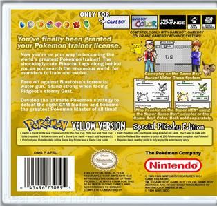 Pokemon Yellow Version - Nintendo Game Boy Color (Nintendo, The Pokemon Company - 1) video game collectible - Main Image 2