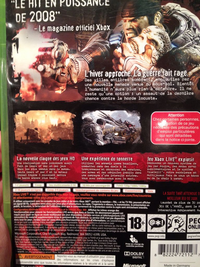 Gears Of War 2 - Microsoft Xbox 360 video game collectible [Barcode 2228817787787] - Main Image 2