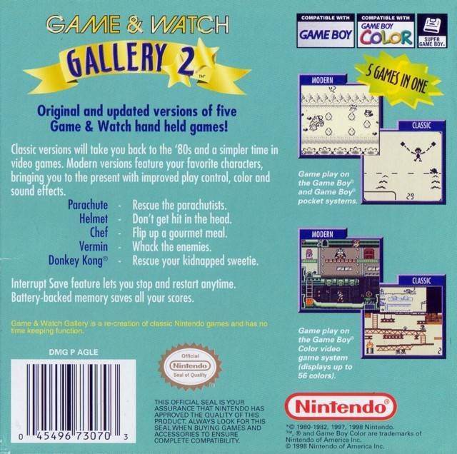 Game & Watch Gallery 2 - Nintendo Game Boy Color video game collectible - Main Image 2