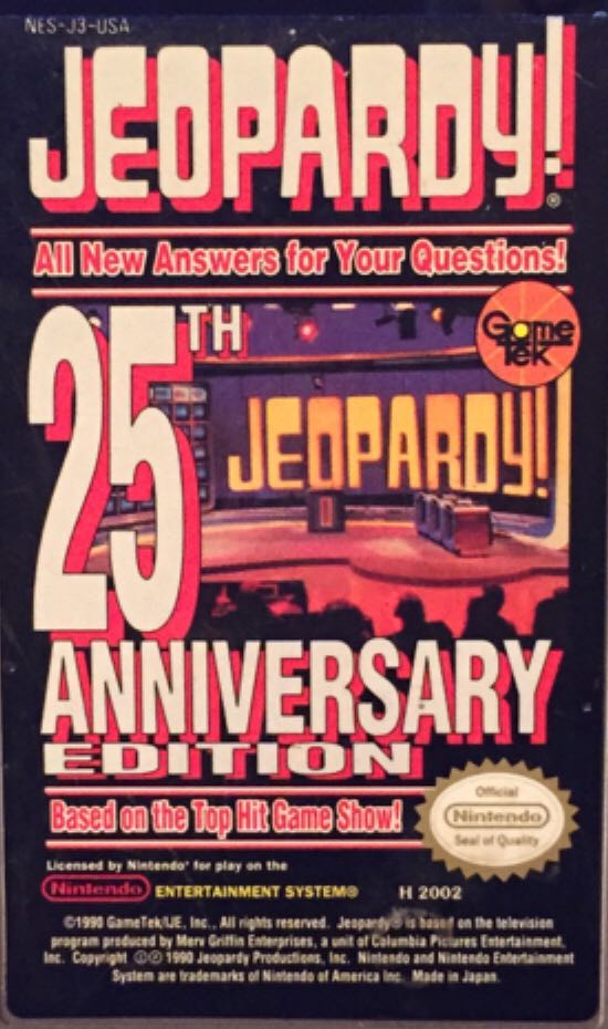 Jeopardy! 25th Anniversary Edition - Nintendo Entertainment System (NES) video game collectible - Main Image 1
