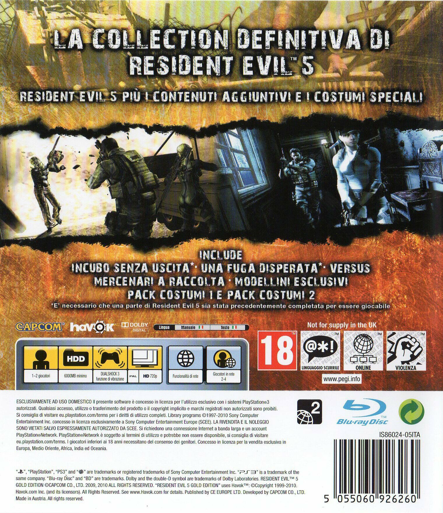 Resident Evil 5 Gold Edition - Sony PlayStation 3 (PS3) (Capcom - 4) video game collectible - Main Image 2
