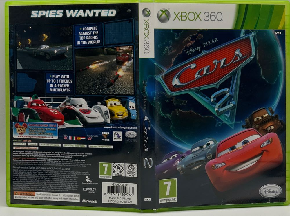 Cars 2 - Microsoft Xbox 360 (Disney Games - 1-4) video game collectible [Barcode 8717418309763] - Main Image 3