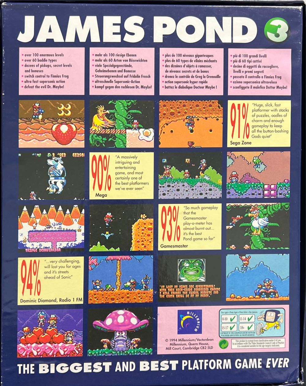 James Pond 3 : Operation Starfish - Commodore Amiga (1) video game collectible - Main Image 2