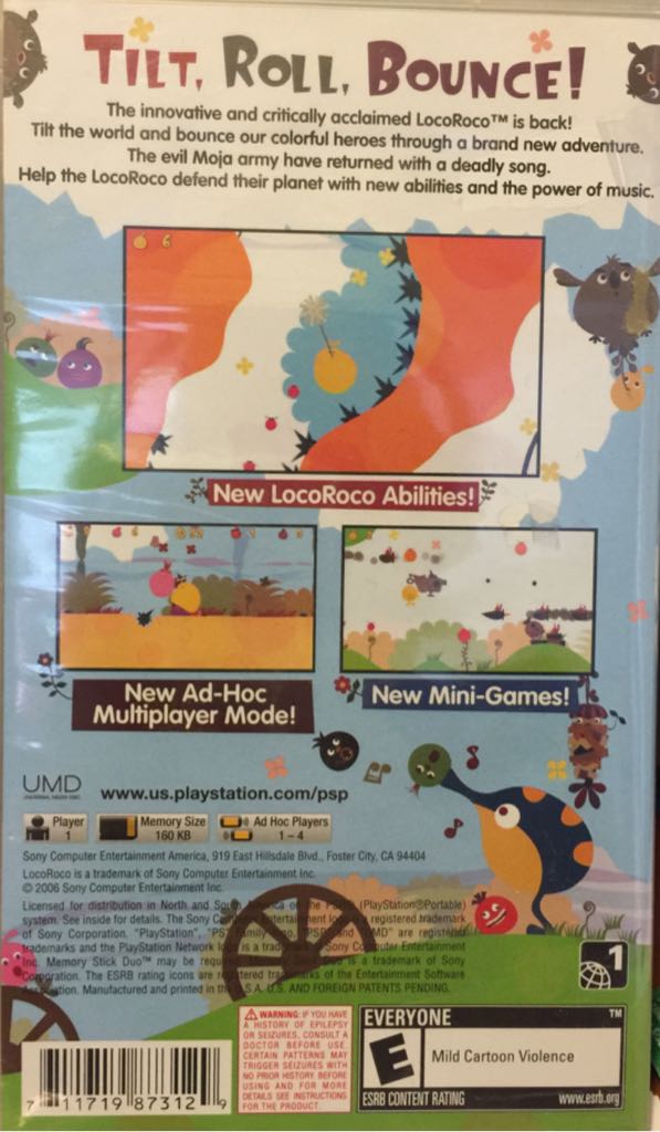 Loco Roco 2 (NEW) - Sony PlayStation Portable (PSP) (Sony Computer Entertainment - 1) video game collectible [Barcode 711719873129] - Main Image 2