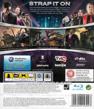 Saints Row: The Third - Sony PlayStation 3 (PS3) (THQ - 1) video game collectible [Barcode 4005209153997] - Main Image 2
