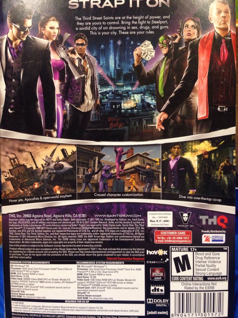 Saints Row: The Third - PC (THQ) video game collectible - Main Image 2