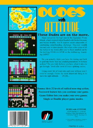 Dudes With Attitude - Nintendo Entertainment System (NES) (America Video Entertainment - 1) video game collectible [Barcode 021619110102] - Main Image 2