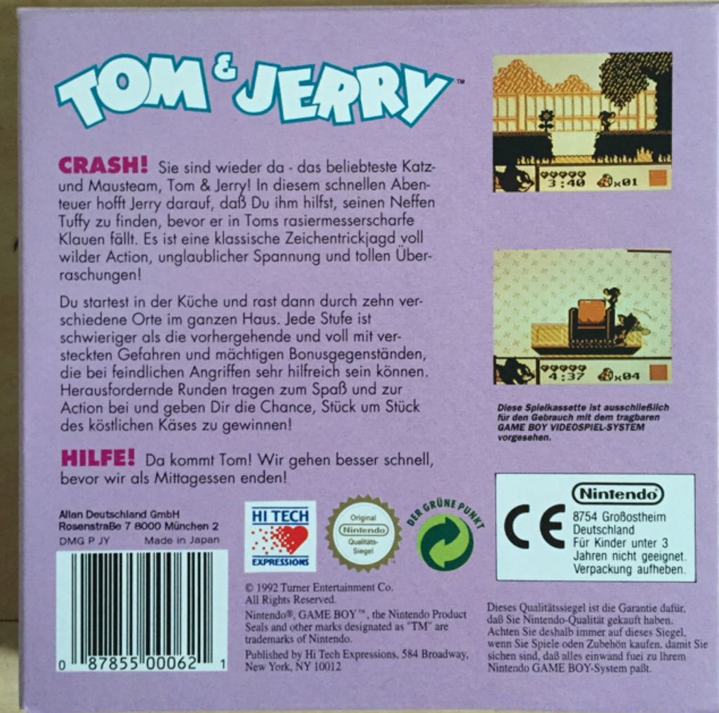 Tom & Jerry - Nintendo Game Boy (Hi-Tech Expressions - 1) video game collectible [Barcode 087855000621] - Main Image 2
