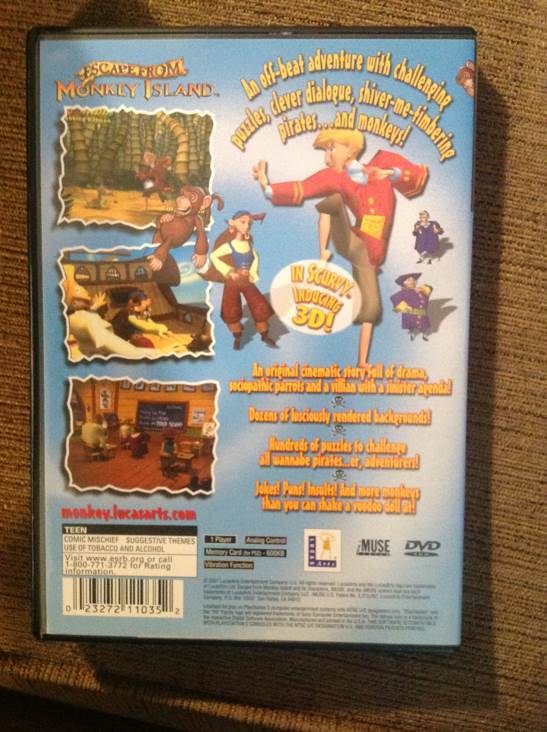 Escape From Monkey Island - Sony PlayStation 2 (PS2) (LucasArts Entertainment - 1) video game collectible [Barcode 023272110352] - Main Image 2
