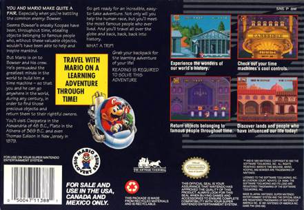 Mario’s Time Machine - Nintendo Super Nintendo Entertainment System (SNES) (Mindscape - 1) video game collectible [Barcode 050047113881] - Main Image 2