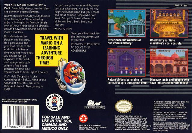 Mario’s Time Machine - Nintendo Entertainment System (NES) video game collectible - Main Image 2