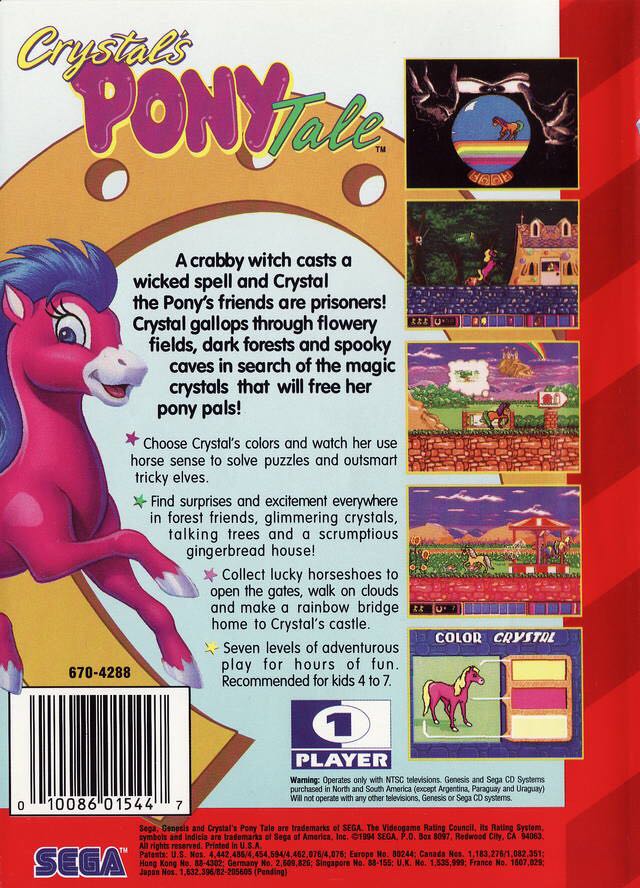 Crystal’s Pony Tale - Sega Genesis (Mega Drive) (Sega) video game collectible - Main Image 2